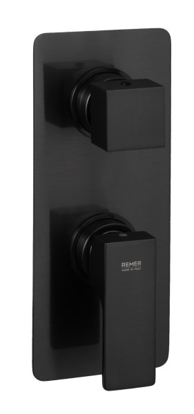 Смеситель для душа Remer Absolute AU92KBCFP, чёрный брашированный хром