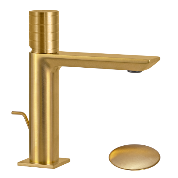 Смеситель для раковины Remer Edge EG610BG, золото брашированное