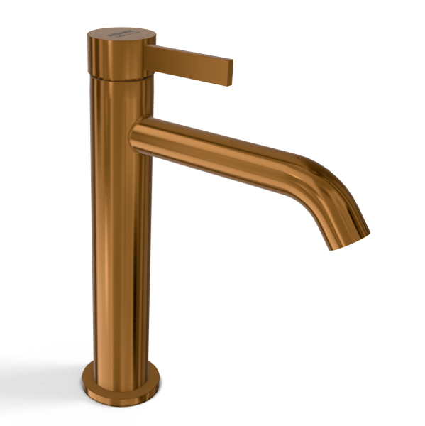 Смеситель для раковины Remer Metrica MC12ACU, медь брашированная PVD