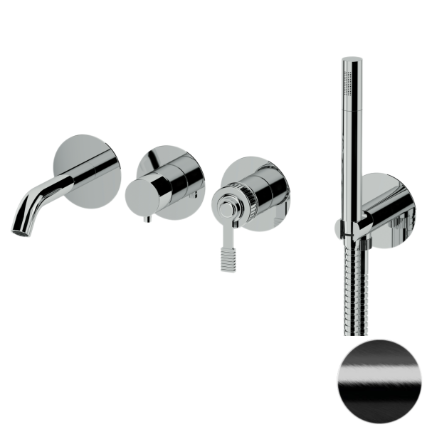 Смеситель для ванны Remer Atelier AL53D2PWBCFP, черный брашированный хром