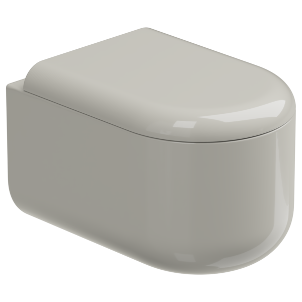 Чаша подвесного унитаза Eco Clean (торнадо) GSG Ceramic Design Petra PEWCSOEC013, пергамон глянцевый