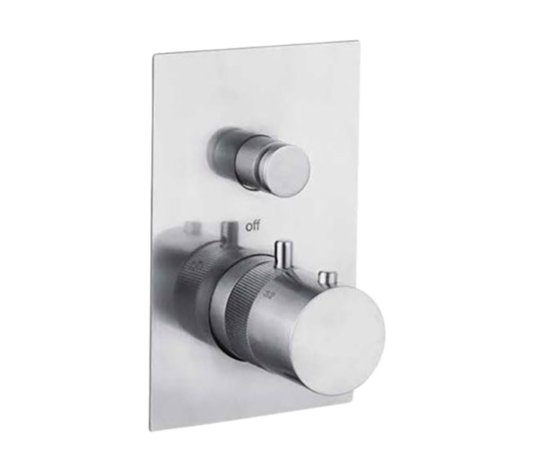 Смеситель термостатический для душа Remer X Style INOX SSXT09Q, нержавеющая сталь