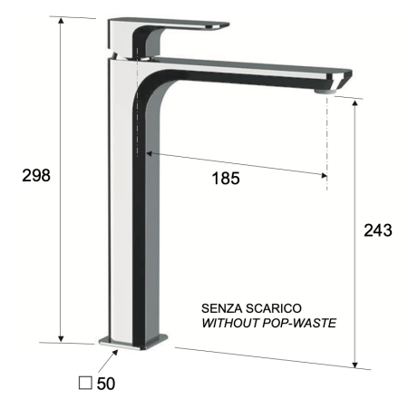 Смеситель для раковины Daniel Tiara TA607B15, чёрный матовый