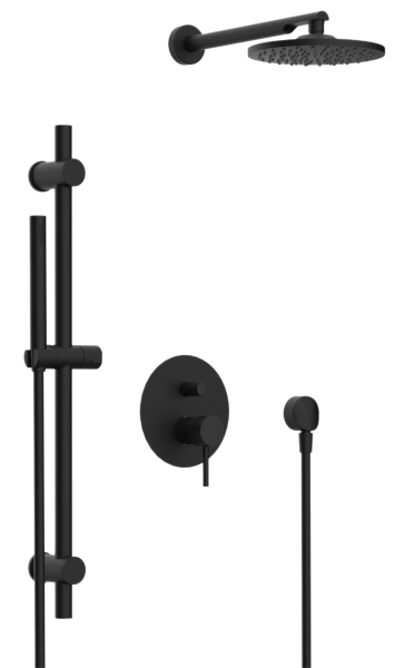 Душевая система Remer X Style X09S01ONO, черный матовый