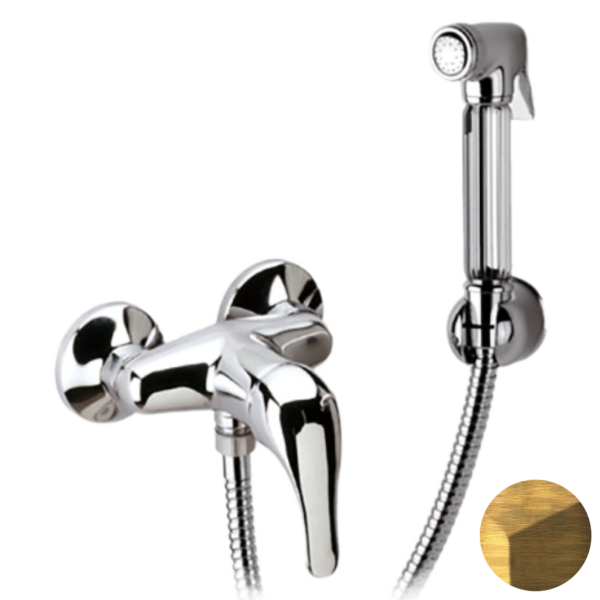 Гигиенический душ со смесителем Remer C332REZVO, латунь состаренная