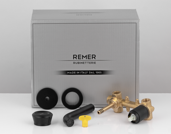 Смеситель для раковины Remer Element ET15PNO, черный матовый