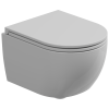 Подвесной унитаз укороченный с крышкой и креплением GSG Ceramic Design Like RULKWCSETSOXXS000FI, белый глянцевый