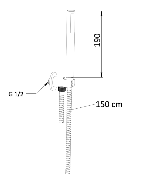 Комплект для душа Mariani B16241UM, нержавеющая сталь