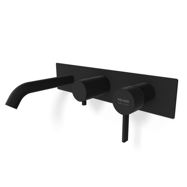 Смеситель для ванны Remer Metrica MC54D3WBNO, черный матовый