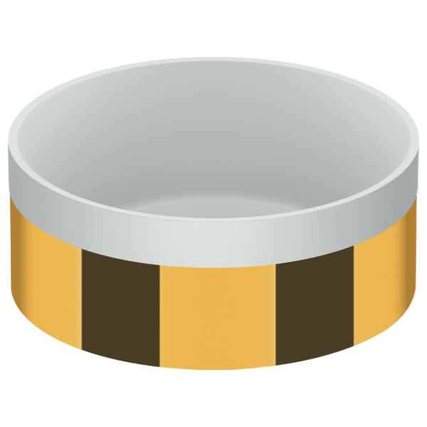 Раковина накладная 37 см Remer RB902DO, золото глянцевое