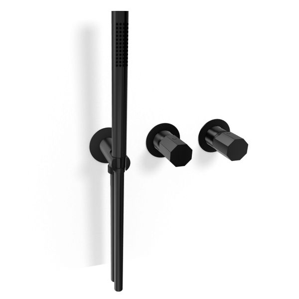 Смеситель для душа Remer Ottagono ON97D3PWBCFP, черный брашированный хром