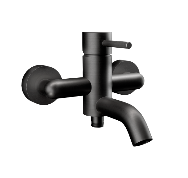 Смеситель для ванны Remer X Style X05CFP, чёрный брашированный хром