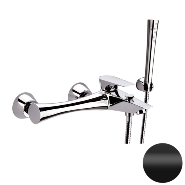 Смеситель для ванны Daniel Diva DV61015, чёрный матовый