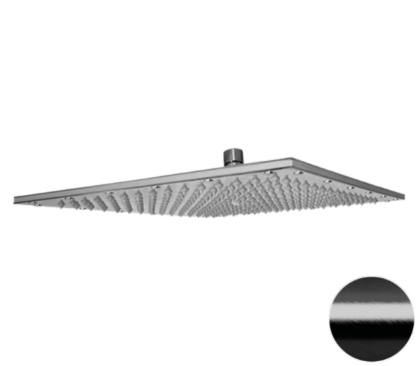Верхний душ с шарнирным соединением 35 см Remer 359SSXLCFPX, черный брашированный хром