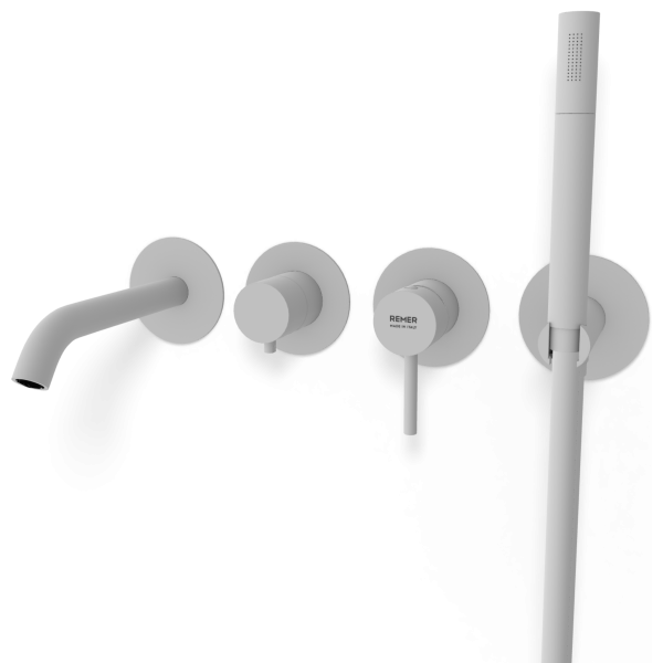 Смеситель для ванны Remer X Style X53D2PWBBO, белый матовый