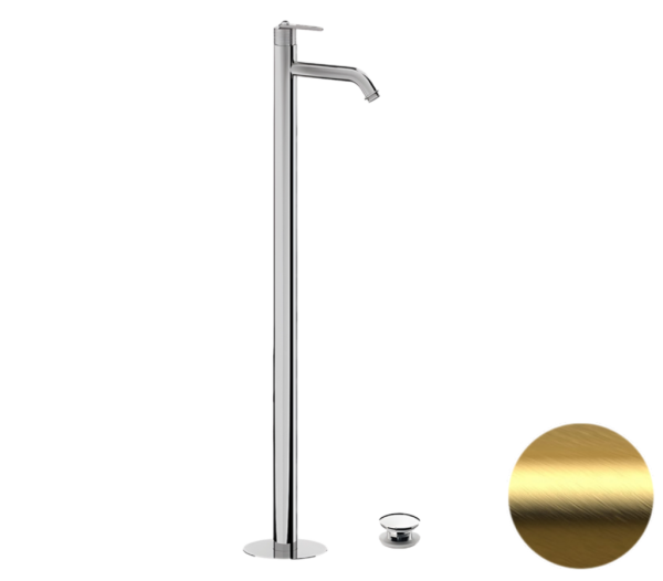 Смеситель для раковины Daniel Brooklyn BY688DP, золото брашированное