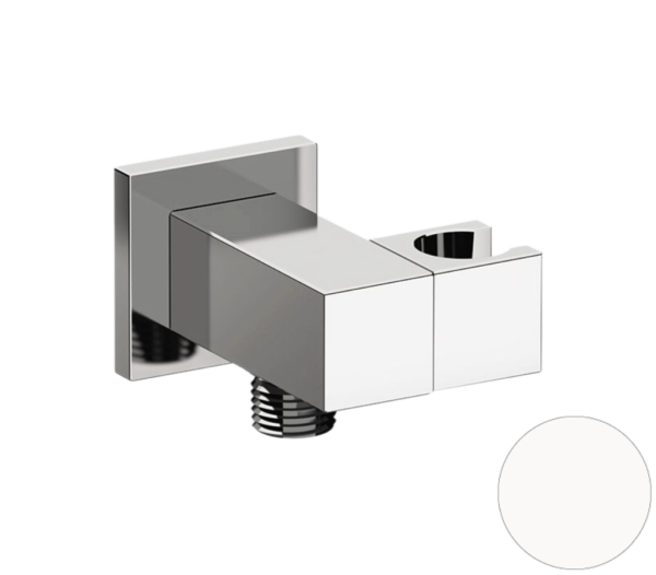 Держатель ручного душа с подключением шланга Remer 337SBO, белый матовый