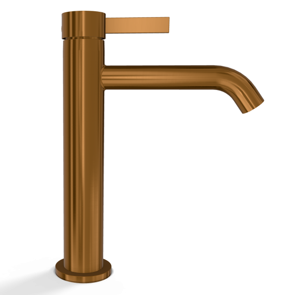 Смеситель для раковины Remer Metrica MC12ACU, медь брашированная PVD