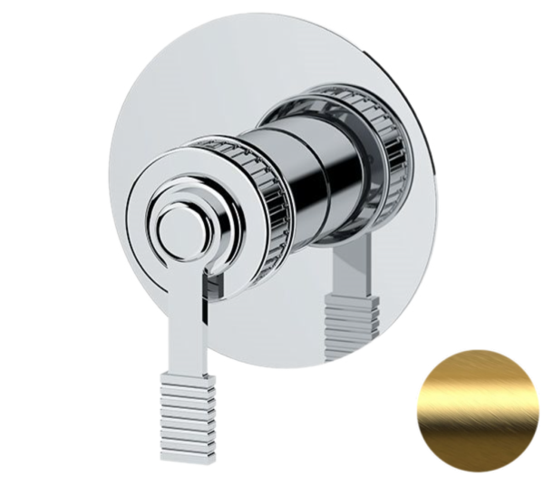 Смеситель для душа Remer Atelier AL30LBG, золото брашированное