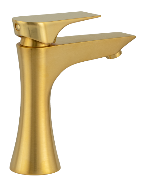 Смеситель для раковины Daniel Diva DV606DP, золото брашированное