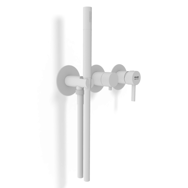 Смеситель для душа Remer Metrica MC97D2PBO, белый матовый