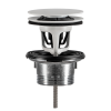 Донный клапан с переливом для ванны click-clack 1”1/2 OMP Tea Clicker 8334.060.6.XD, белый матовый