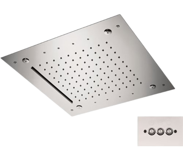 Верхний душ потолочный с подсветкой 43 см Remer 357RS43NC
