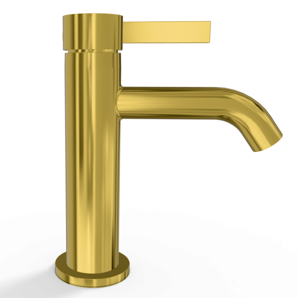 Смеситель для раковины Remer Metrica MC12DO, золото глянцевое