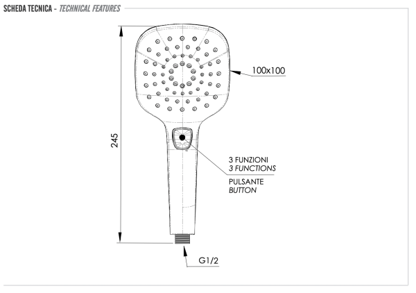 Ручной душ Remer 318CPX