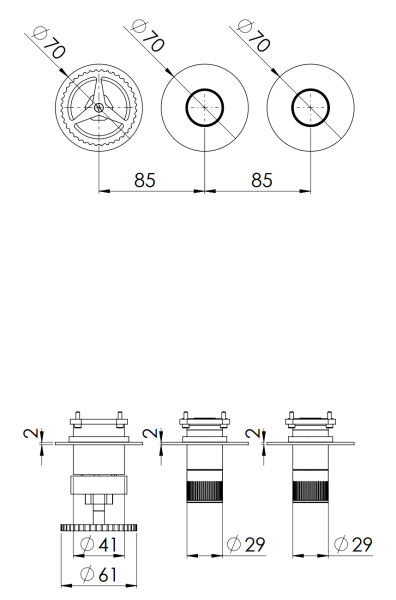 Смеситель для душа Remer Chrono CH98D2PWBNO, черный матовый