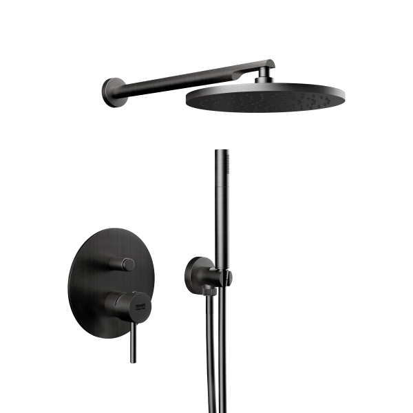 Душевая система Remer X Style X09S02OCFP, черный брашированный хром