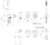 Смеситель для ванны Remer Element ET53D2PWBBO, белый матовый