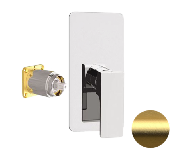 Смеситель для душа Remer Absolute AU30KBBG, золото брашированное