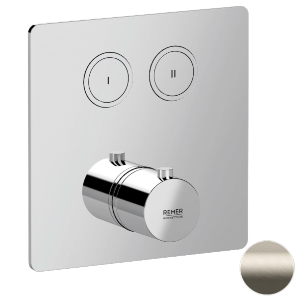 Смеситель термостатический для душа Remer X Style X99QD2KBXV, сталь