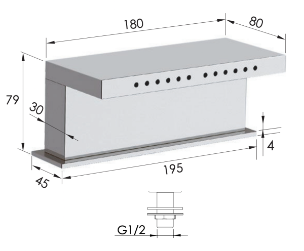 Излив в борт ванны Remer 91ZCF