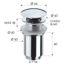 Донный клапан без перелива 1”1/4 Remer 904CC114BO, белый матовый