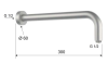 Кронштейн для верхнего душа 30 см Remer INOX SS343L30, нержавеющая сталь