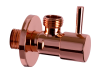 Запорный вентиль 1/2*1/2 Remer 128L1212RL, медь глянцевая