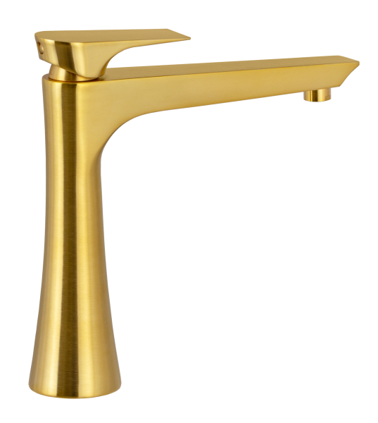 Смеситель для раковины Daniel Diva DV607BDP, золото брашированное