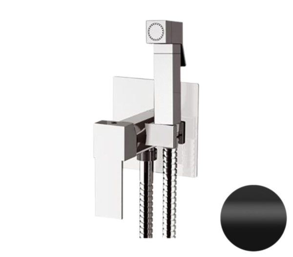 Гигиенический душ со смесителем Remer Qubika Q65NO, черный матовый