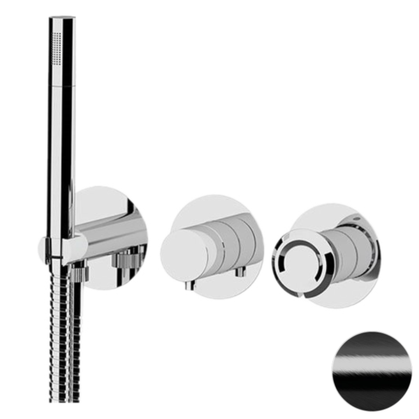 Смеситель для душа Remer Element ET97D3PCFP, черный брашированный хром