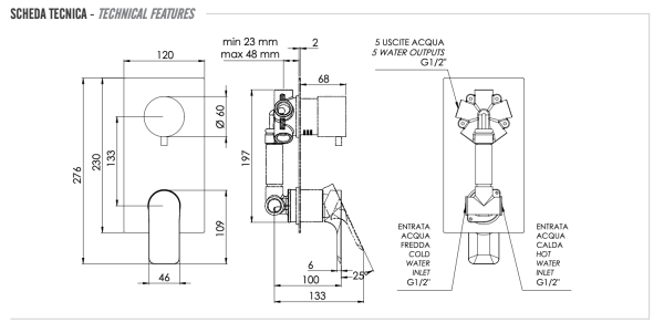 Смеситель для душа Remer Infinity I95