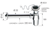 Сифон с выпуском 1”1/4 Remer 973Z114, замак