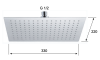 Верхний душ с шарнирным соединением 33x22 см Remer 357UFRX