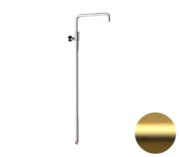 Душевая колонна телескопическая Remer 330A7DCESDEVBG, золото брашированное
