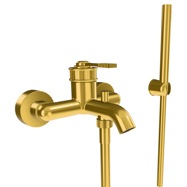 Смеситель для ванны Remer Atelier AL02BG, золото брашированное