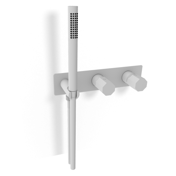 Смеситель для душа Remer Ottagono ON97D3WBBO, белый матовый