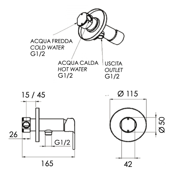 Гигиенический душ со смесителем Remer Winner W65B