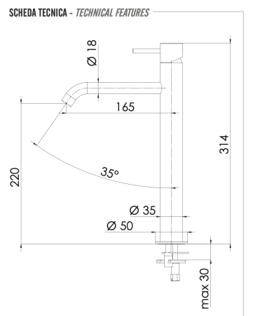 Смеситель для раковины Remer X Style X11LXL