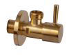 Запорный вентиль 1/2*1/2 Remer 128L1212BG, золото брашированное